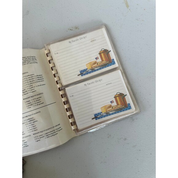 Vtg Unused New Home Sweet Home Russell Bushee Plastic Clear Cover Recipe Book - Picture 5 of 6
